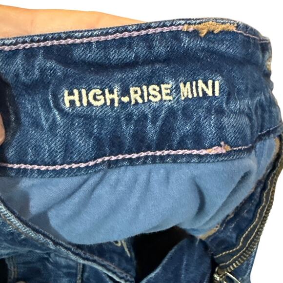 American Eagle x Coco Gauff High-Rise Denim Mini Skirt Size 8 in Blue Denim - Picture 9 of 10